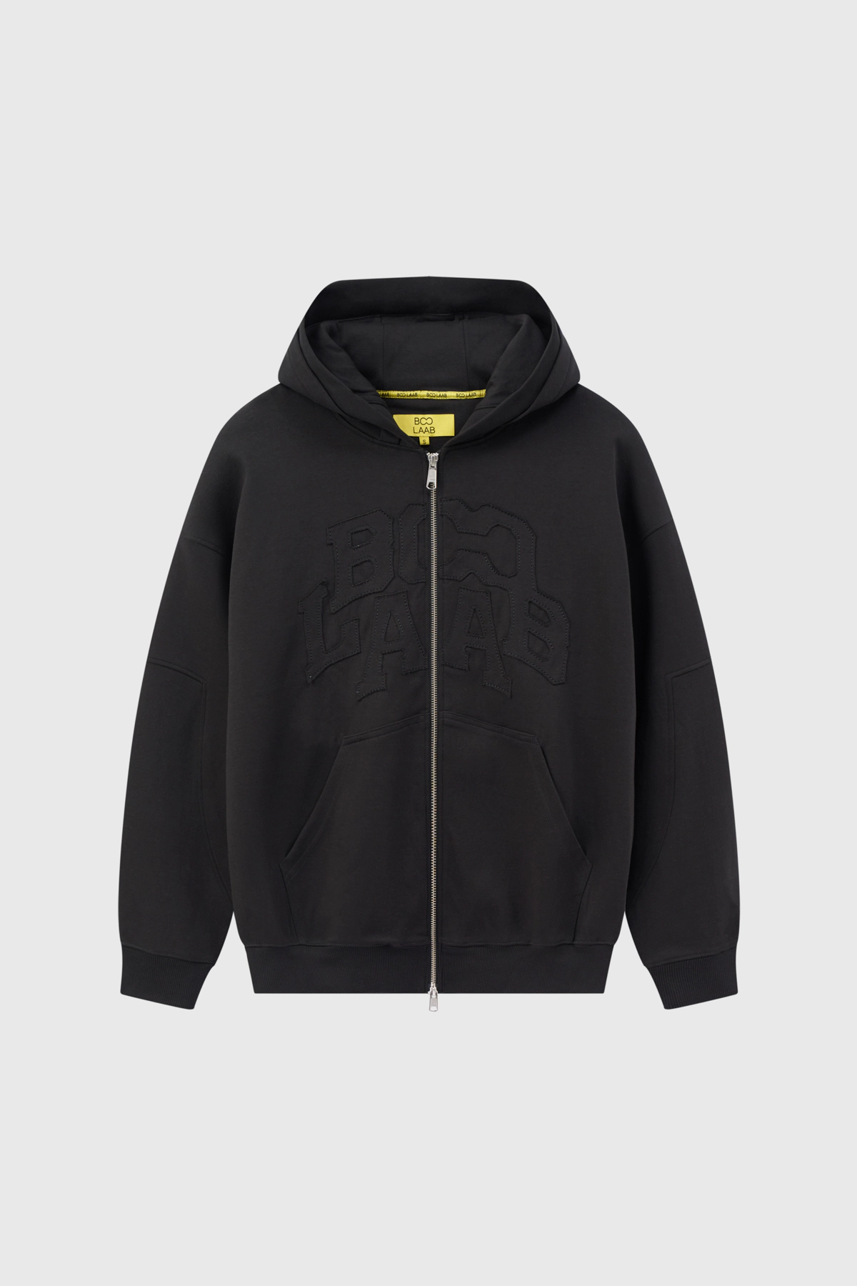 Áo khoác nỉ interlock thêu đáp BOOLAAB oversized