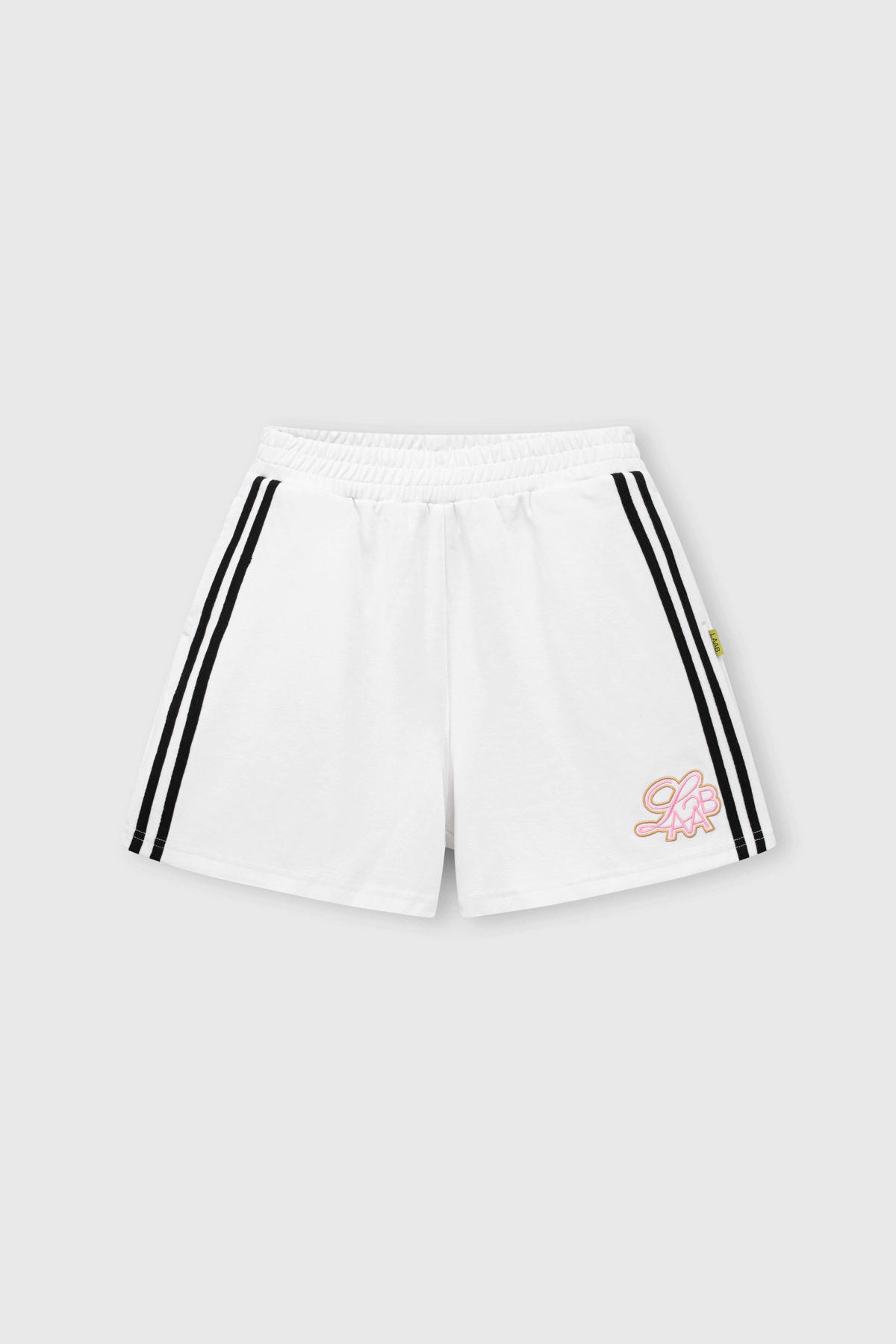 Quần shorts nỉ nữ phối line logo BOO LAAB
