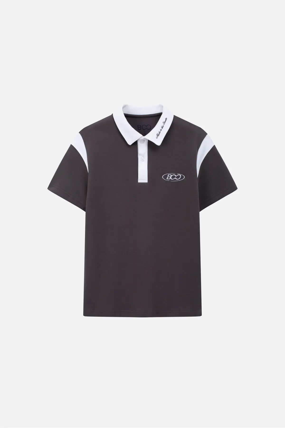 Áo polo SS regular nam can phối logo BOO