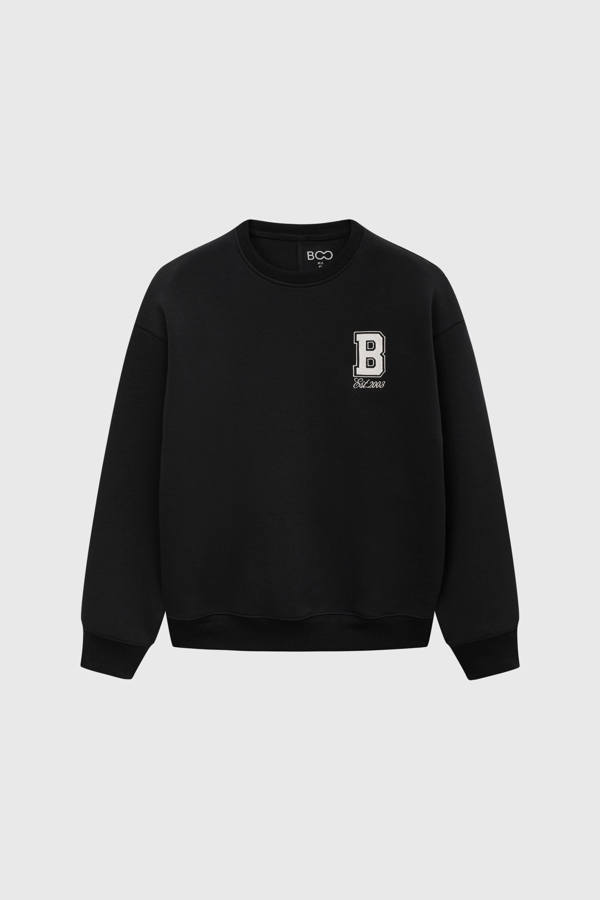 ÁO NỈ KHÔNG MŨ OVERFIT THÊU LOGO BOO